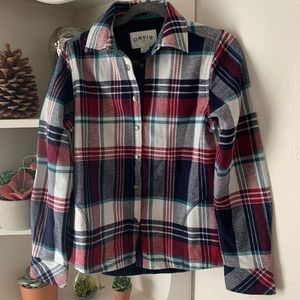 Orvis Womens Fleeced Lined Flannel Pinnacle Shirt